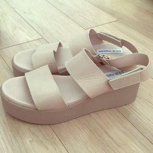Steve Madden Nude Platform Shoes